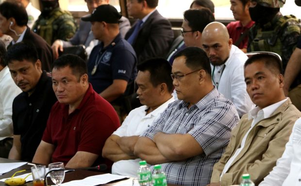 CONGRESS' COMMITEE ON JUSTICE HEARING ON NATIONAL BILIBID PRISON DRUG TRADE / SEPTEMBER 21, 2016 High profile inmates turned witnesses Froilan Trestiza, Hans Anton Tan, Jojo Baligad, Noel Martinez and Jaime Pacho testify before Commitee on Justice hearing on National Bilibid Prison illegal drugs trade at the House of Representatives in Quezon City. INQUIRER PHOTO / RICHARD A. REYES