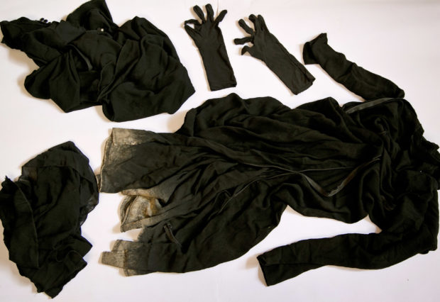 FILE - Clothing worn by a Yazidi girl enslaved by Islamic State militants, collected by a Yazidi activist to document Islamic State group crimes against the community, shown in this file photo taken May 22, 2016, in Dohuk, northern Iraq. Lawyers in Europe investigating the Islamic State’s elaborate operation to kidnap thousands of women as sex slaves say they have enough evidence to try IS leaders with crimes against humanity, but two years after the IS onslaught against the Yazidi people, the Obama administration has made little effort to pursue prosecution. Current and former U.S. State Department officials say that a push for a legal finding of genocide in late 2014 was quashed by the Defense Department. (AP Photo/Maya Alleruzzo, File)