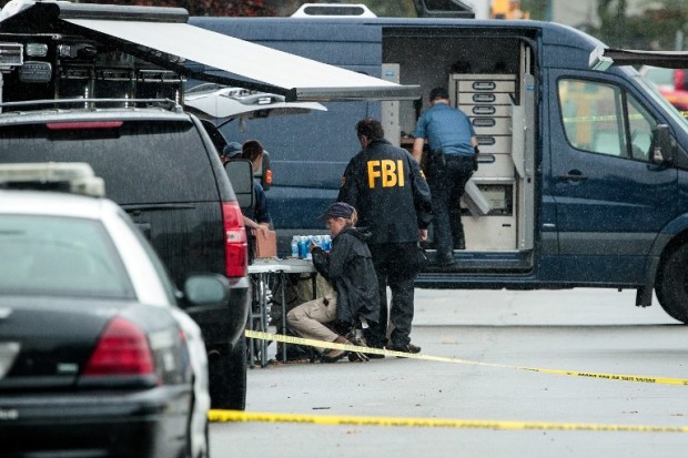 LINDEN, NJ - SEPTEMBER 19: Members of the Federal Bureau of Investigation (FBI) work at the site where Ahmad Khan Rahami, who was wanted in connection to Saturday night's bombing in Manhattan, was arrested after a shootout with police, September 19, 2016 in Linden, New Jersey. On Monday morning, law enforcement released a photograph of 28-year-old Ahmad Khan Rahami, who they are seeking in connection to the attack.   Drew Angerer/Getty Images/AFP