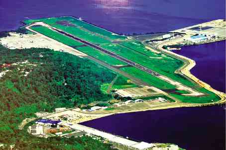 AN AERIAL view of the Subic Bay International Airport, formerly known as the US Air Station at Cubi Point. Below is a map showing the proposed megalopolis. PHOTO REPRODUCTION