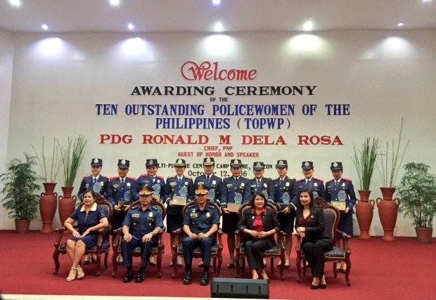 Ten outstanding women of the Philippines were feted in a ceremony at the PNP headquarters in Camp Crame on October 12, 2016. JULLIANE LOVE DE JESUS/INQUIRER.net