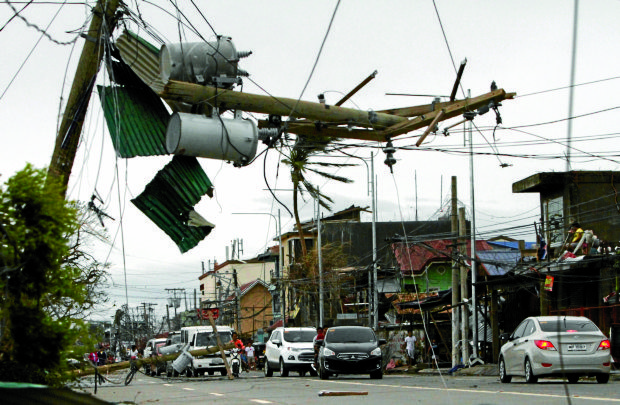 AFTERMATH SUPERTYPHOON LAWIN / OCTOBER 20, 2016Toppled electric post due to strong winds of Supertyphoon Lawin along Maharlika Highway in Tuguegarao, Cagayan.INQUIRER PHOTO / RICHARD A. REYES