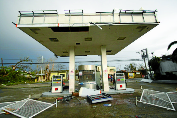 AFTERMATH SUPERTYPHOON LAWIN / OCTOBER 20, 2016Destroyed gasoline station along Maharlika HIghway due to Supertyphoon Lawin along Campos St Tuguegarao, Cagayan.INQUIRER PHOTO / RICHARD A. REYES 