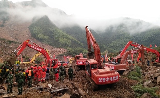 China typhoon landslide