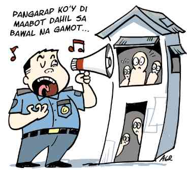 Senator Leila de Lima wants police to use a megaphone to warn crime suspects before they could make an arrest. De Lima made the proposal in Senate Bill 1197 or the 'Anti-Extrajudicial Killing of 2016.' ART BY ALBERT RODRIGUEZ