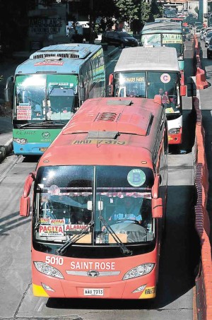 Transport operators may soon be able to apply for a franchise legally, without resorting to bribing corrupt LTFRB personnel. —Inquirer file photo