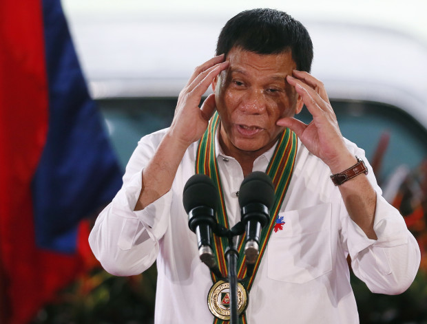 President Rodrigo Duterte  AP FILE PHOTO 
