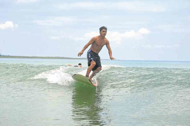 Janmel Domdom is a scholar of the Lola Sayong Eco-Surf Camp. —REY ANTHONY OSTRIA