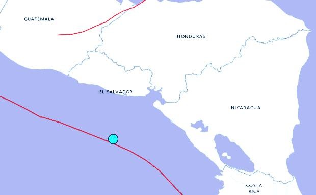 El Salvador quake USGS map 25 Nov 2016