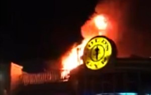 Fire hits Gold's Gym in Glorietta in Makati.