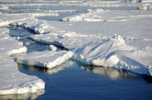 Melting Arctic ice near Svalbard