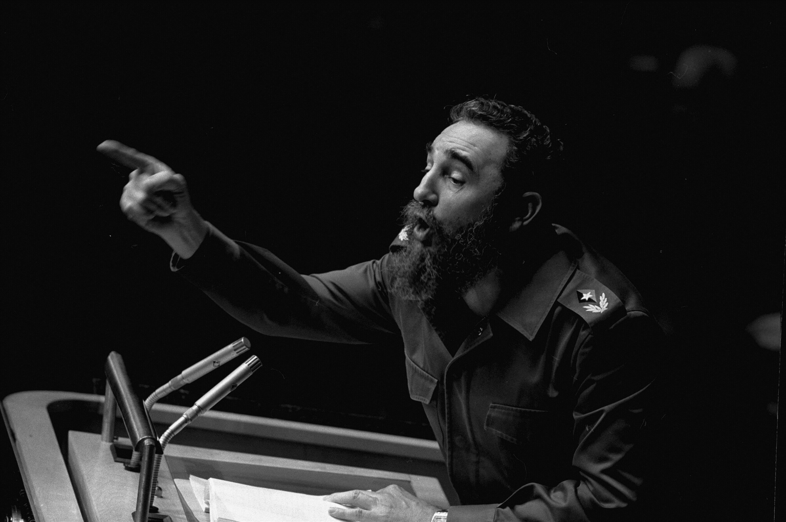 Кубинский кастро. Речь Фиделя Кастро в ООН.