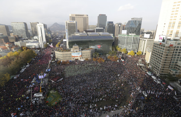 South Korea Politics Counting Protesters