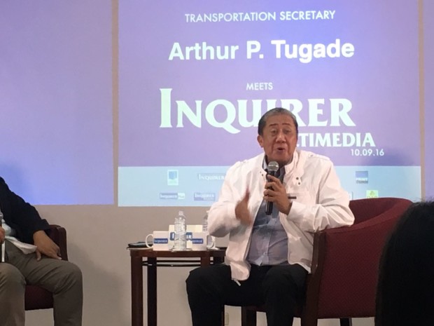 Transportation Secretary Arthur Tugade at Meet Inquirer Multimedia forum. YUJI VINCENT GONZALES/INQUIRER.net