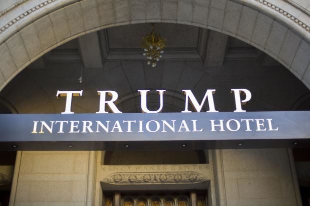 Trump International Hotel facade sign