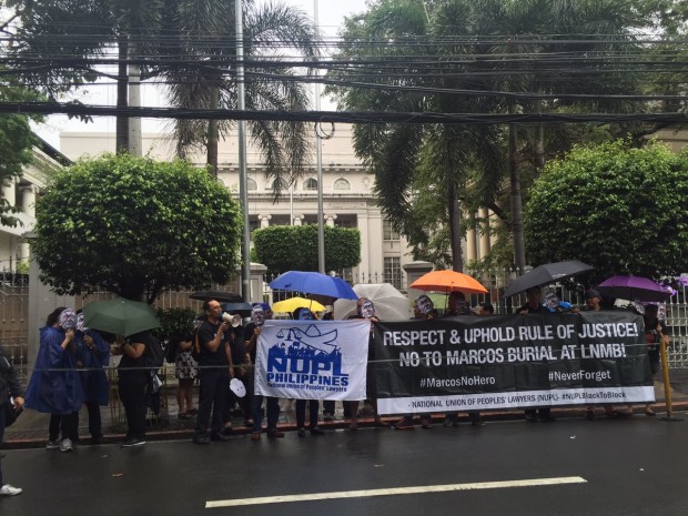 Lawyers and law students join the protest against the Marcos burial/Tetch Torres-Tupas