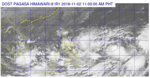 Satellite image from Pagasa at 11 am Wednesday. 
