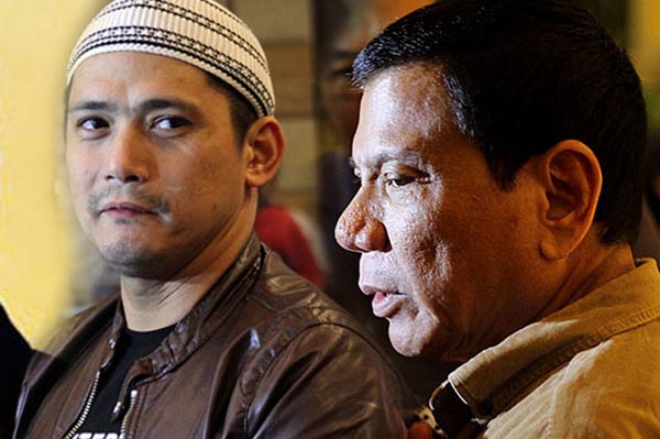 Photo of Robin Padilla with Rodrigo Duterte, for story: Robin Padilla is 12th bet in Marcos-Duterte senatorial slate