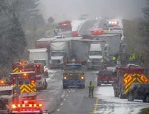 30-vehicle pileup in Michigan - 8 Dec 2016