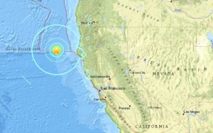Map of Dec. 8, 2016 California earthquake