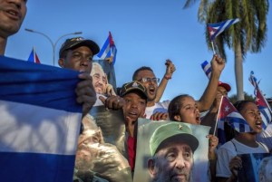 Cubans at interment of Fidel Castro - 4 Dec 2016