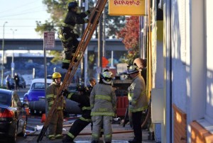 Firefighters at Oakland warehouse fire
