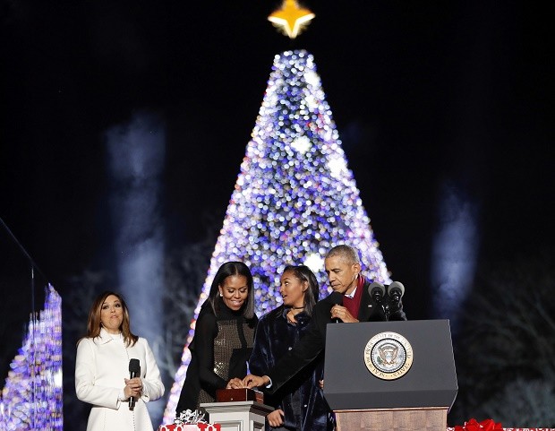 Barack Obama, Michelle Obama, Sasha Obama, Eva Longoria Baston