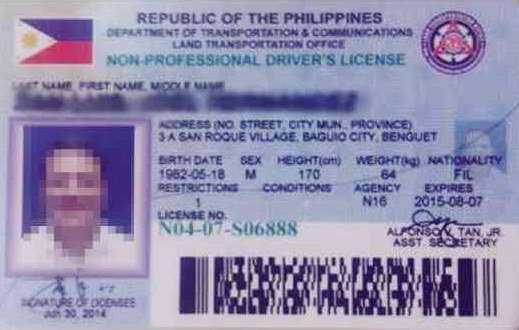 New license cards for motor vehicles (INQUIRER FILE PHOTO)