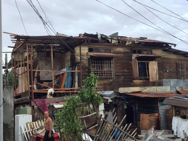 A house in Calapan City, Mindoro after typhoon Nina wreaked havoc in the province. INQUIRER PHOTO