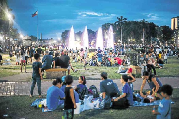 A few parks in Metro Manila like the Luneta still attract thousands on weekends.