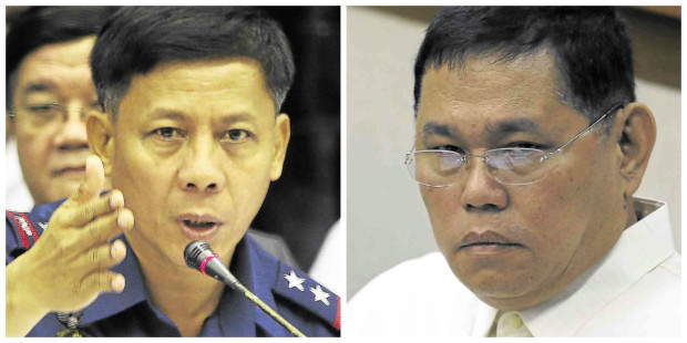 Retired Director Getulio Napeñas and retired Director General Alan Purisima. INQUIRER FILE PHOTOS