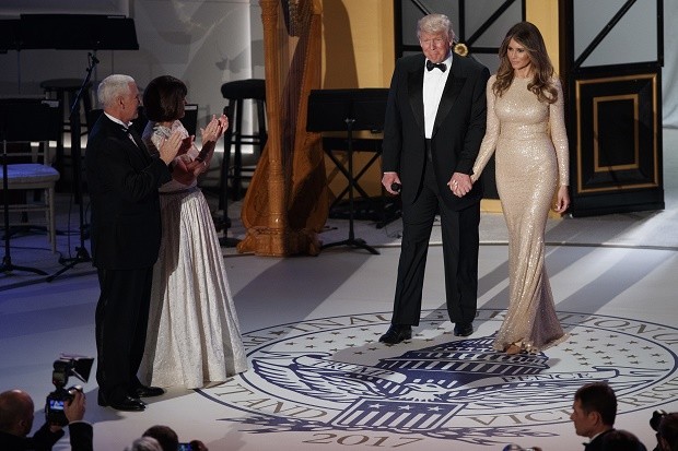 Donald Trump, Melania Trump, Mike Pence, Karen Pence, inauguration, US