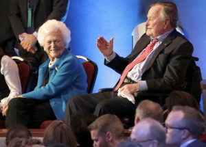 Barbara and George Bush - 25 Feb 2016