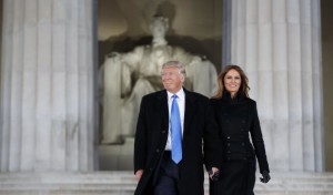 Donald and Melanie Trump - Lincoln Memorial - 19 Jan 2017