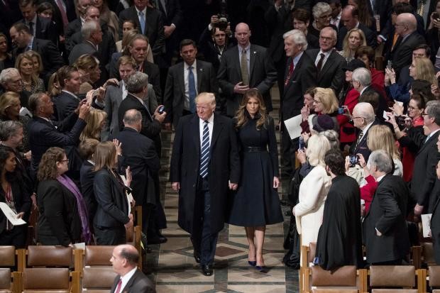Donald and Melanie Trump - National Cathedral - 21 Jan 2017