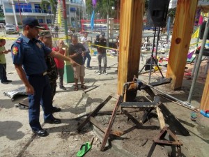 Elmer Cruz Beltejar at Hilongos blast site - 2 Jan 2017