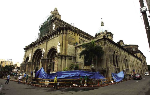 Manila Cathedral, the main church of the Archdiocese of Manila (PHOTO BY RAFFY LERMA / INQUIRER)