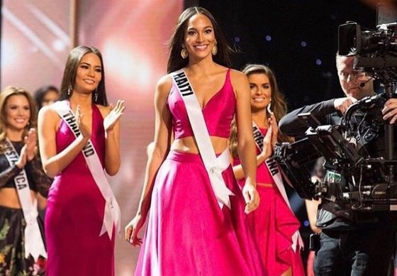 Miss Haiti Raquel Pelissier walks on the stage of the Mall of Asia Arena on Jan. 30, 2017, the coronation day of the Miss Universe 2016 pageant. MISS Haiti was declared 1st runner up to Miss Universe Iris Mittenaere of France. (INQUIRER FILE PHOTO)