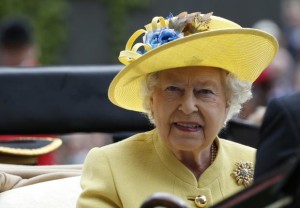 Queen Elizabeth II at Royal Ascot horse race - 14 June 2016