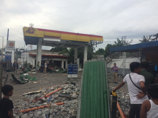 The Regasco LPG refilling station in Pasig City has been reduced to rubble after the blast fire on Jan. 11, 2017. The refilling station stood inside the compound of the Omni Gas Corporation.  (PHOTO BY JODEE AGONCILLO / INQUIRER)