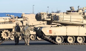 US tanks unloaded at Bremerhaven in Germany - 6 Jan 2017