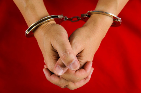 Cuffed hands file photo drugs story zambales