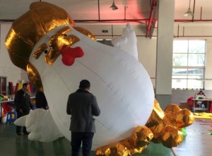 inflatable Trump-like rooster in China - 13 Jan 2017