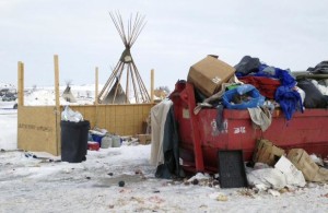 Dakota Access pipeline encampment - 8 Feb 2017