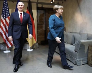 Mike Pence and Angela Merkely - Munich Security Conference - 18 Feb 2017