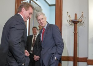 Neil Gorsuch and Jeff Flake - Capitol Hill - 8 Feb 2017