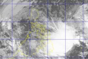 Tropical Depression Bising satellite image