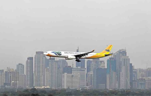 Cebu Pacific flies the Masbate-Manila route for the first time. (INQUIRER FILE PHOTO / RAFFY LERMA)