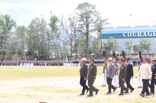 President Rodrigo Duterte attends the Philippine Military Academy (PMA) alumni homecoming at Fort del Pilar in Baguio City on February 18. NESTOR CORRALES/INQUIRER.net
