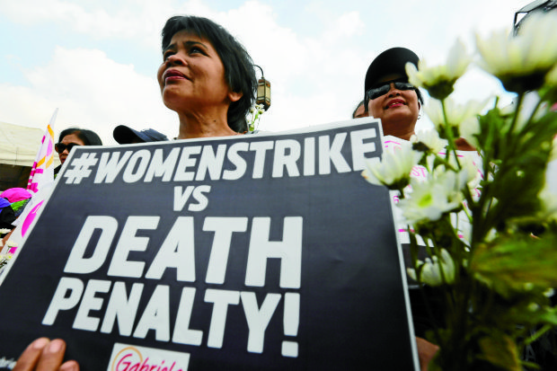 Members of women's group Gabriela and other cause oriented groupcelebrates women's day under President Duterte's administration in a mass rallyat Bonifacio shrine  in Manila.  The group then march from Bonifacio Shrine to Mendiola. The rallyist scored Dutertes failing record  in human rights violations , as EJK's against political activists and indigenous communities on top of a gangland style rubout of suspected drug runners and petty offenders. the group says that women's day is a day of reckoning between the President  and the poor, deprived ad oppressed women and children who pinned theri hopes in Presidents sweet promises . INQUIRER PHOTO/JOAN BONDOC